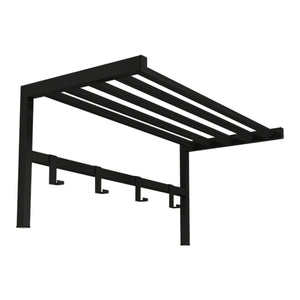 Cuier de perete Tolga 32,5x69x34cm metal negru [en.casa]