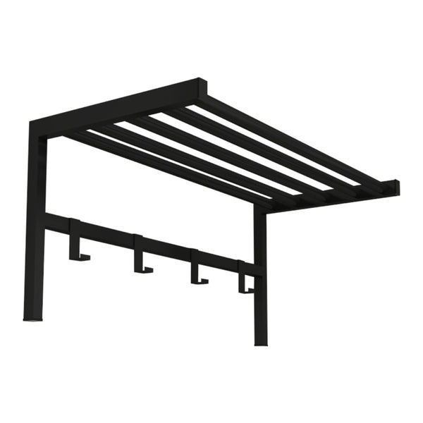 Cuier de perete Tolga 32,5x69x34cm metal negru [en.casa]