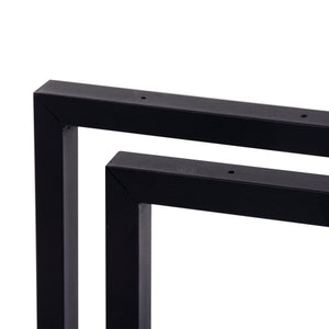 Cadru de masă Lunderskov set de 2 bucăți oțel 35x50cm negru [en.casa]