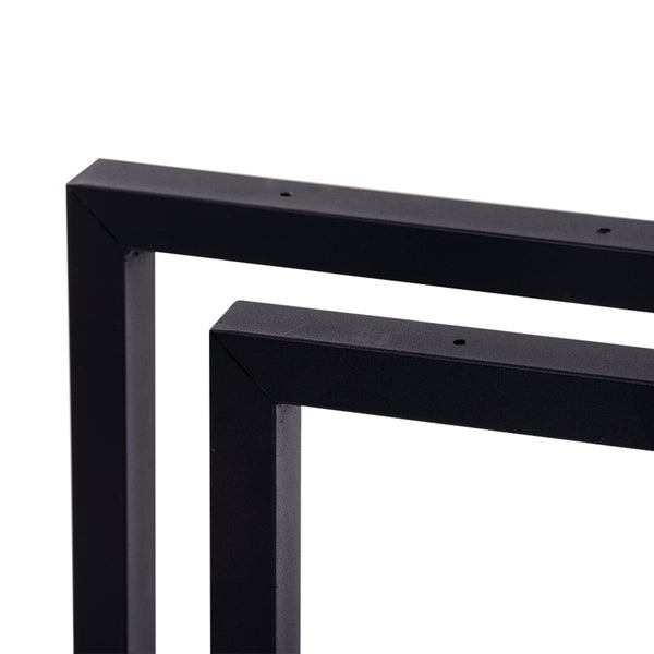 Cadru de masă Lunderskov set de 2 bucăți oțel 35x50cm negru [en.casa]
