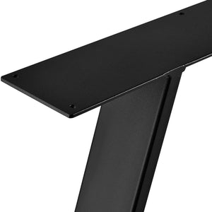 Set 2 picioare masa Lyngby 72x55x6cm otel negru mat [en.casa]