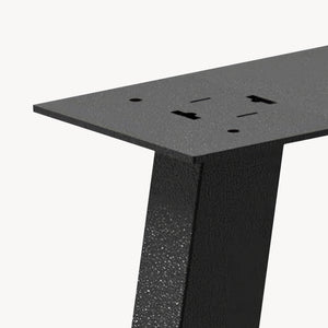Set 2 bucati picioare banca Mariager 40 x 37,5 cm otel negru mat [en.casa]