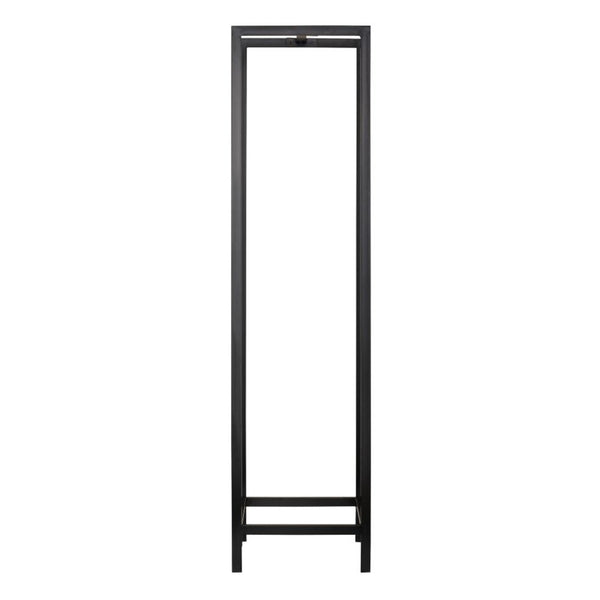 Suport pentru lemne de foc Taarbec 140 x 35 x 35 cm otel negru mat [en.casa]