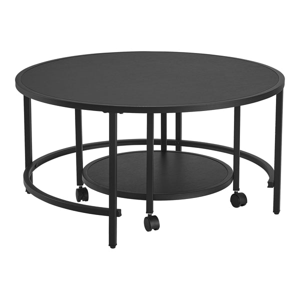 Set 2 bucati masute living masuri diferite Veroy masuta mica mobila pe 4 roti [en.casa]