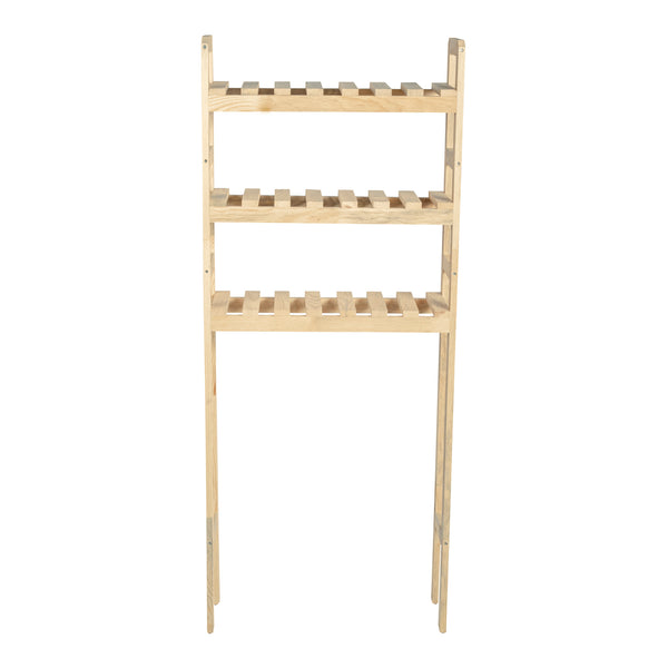 Raft baie Alslev 160 x 64 x 21 cm lemn natur [en.casa]