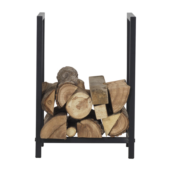 Suport lemne de foc Torsas 40 x 30 x 50 cm otel negru [en.casa]