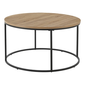 Masă de cafea Kuhmoinen 45xØ80 cm Negru [en.casa]