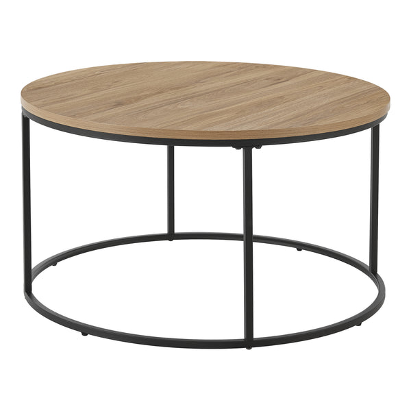 Masă de cafea Kuhmoinen 45xØ80 cm Negru [en.casa]