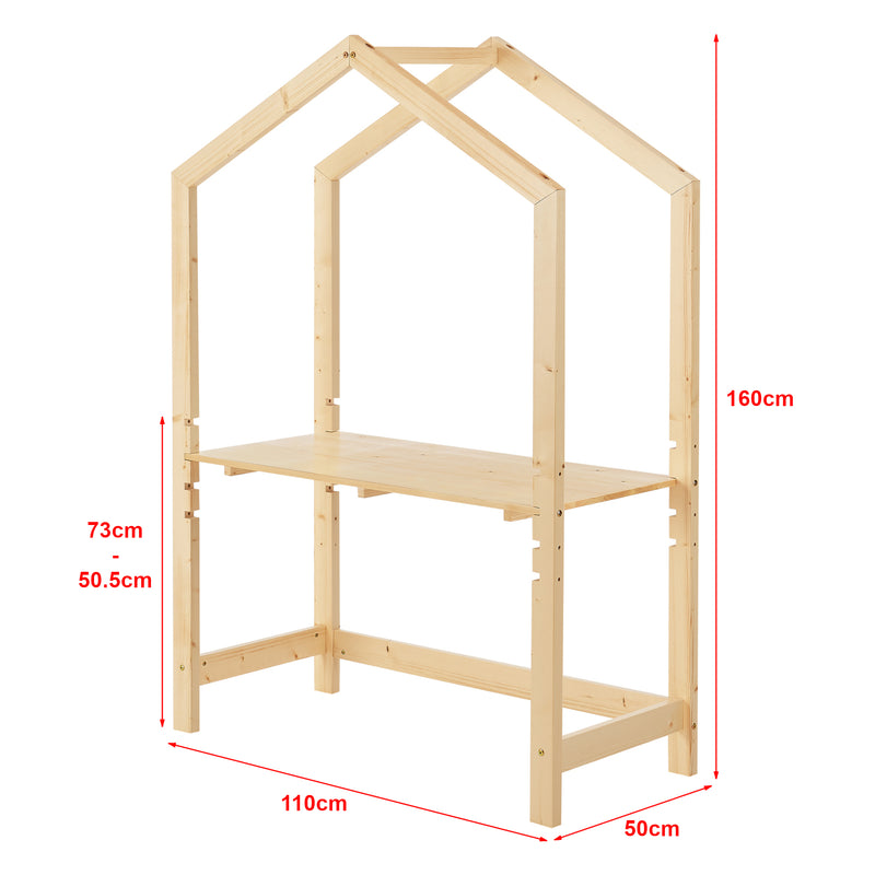 Schiță cotată Birou pentru copii Suså 110x50x160cm lemn de pin [en.casa]