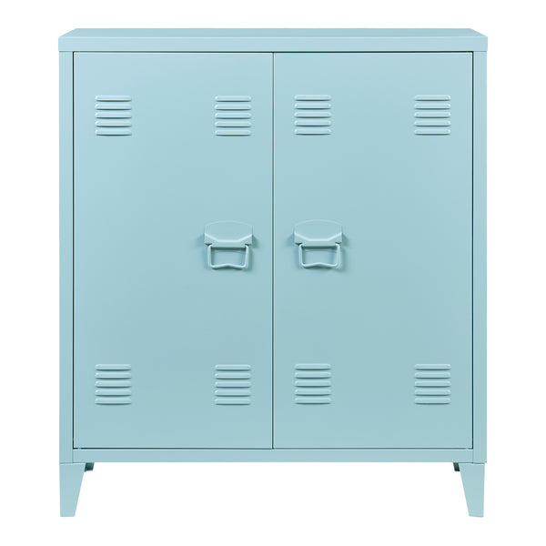 Dulap metalic Oripää - 90x80x33cm - Albastru-gri