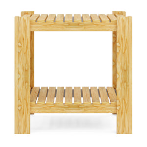 Masuta cafea Malax 54x54x45cm lemn natur [en.casa]