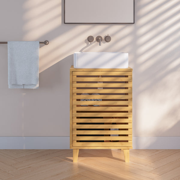 Dulap sub chiuveta Iveland 60x40x30cm bambus [en.casa]