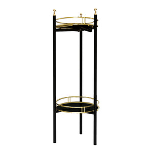 Suport flori Oulainen 79x28x28cm negru auriu [en.casa]