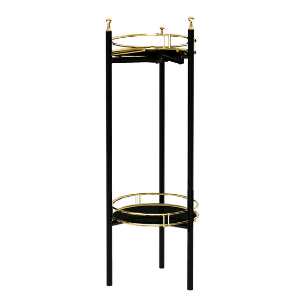 Suport flori Oulainen 79x28x28cm negru auriu [en.casa]