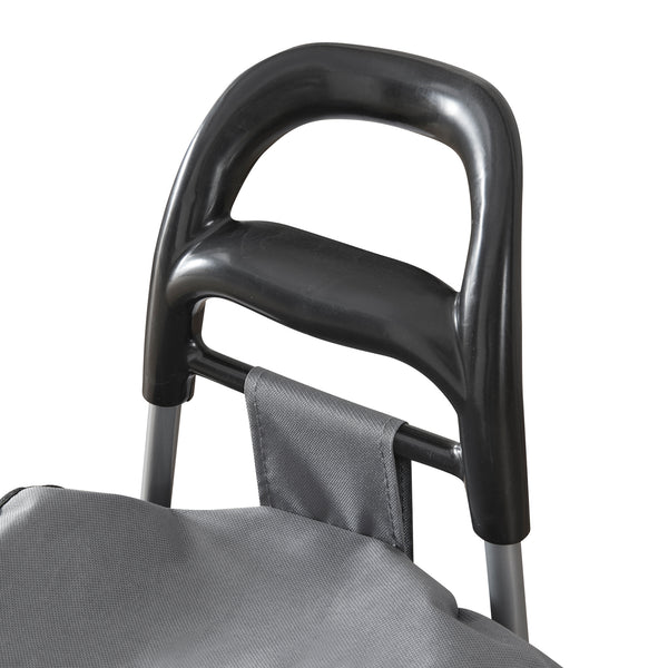 Carucior pliabil cumparaturi Aaby - NEU 95.5x35x29 cm 30 kg gri inchis/negru [en.casa]