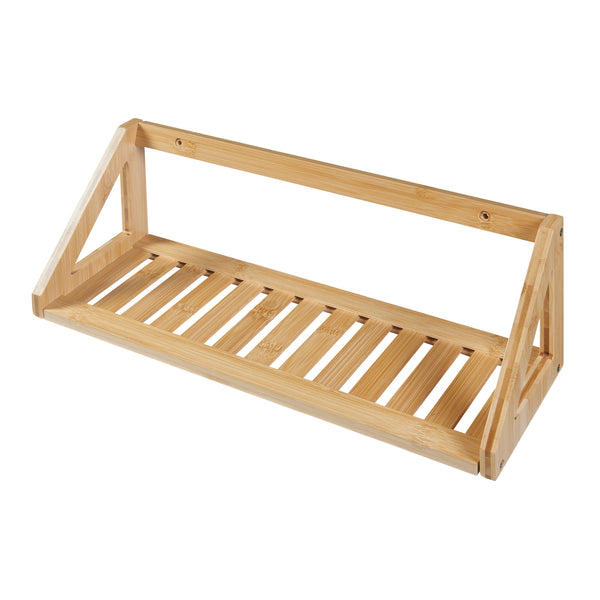 Set 2 rafturi perete Gjerdrum 43x15x15cm bambus [en.casa]