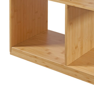 Raft de sine statator Gullspång 130x55x30cm bambus natur [en.casa]