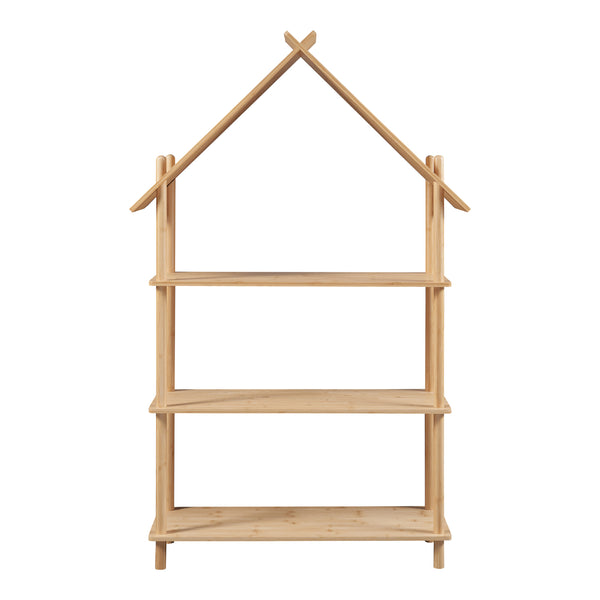 Raft carti copii Hamarøy 137x90x30cm bambus natur [en.casa]