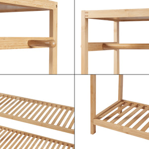 Suport haine Herøy 165x100x35cm bambus [en.casa]