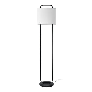 Lampa de podea Meløy 162cm 1xE27 60W metal textil alb negru [lux.pro]