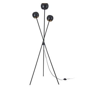 Lampadar Nykvarn 161cm 3xE14 max 40W negru/auriu [lux.pro]