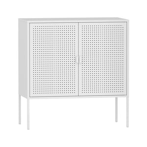 Comoda Castelli  82,5 x80x40cm otel alb [en.casa]