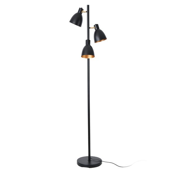 Lampadar Witney 154cm 3xE14 40W negru/auriu [lux.pro]