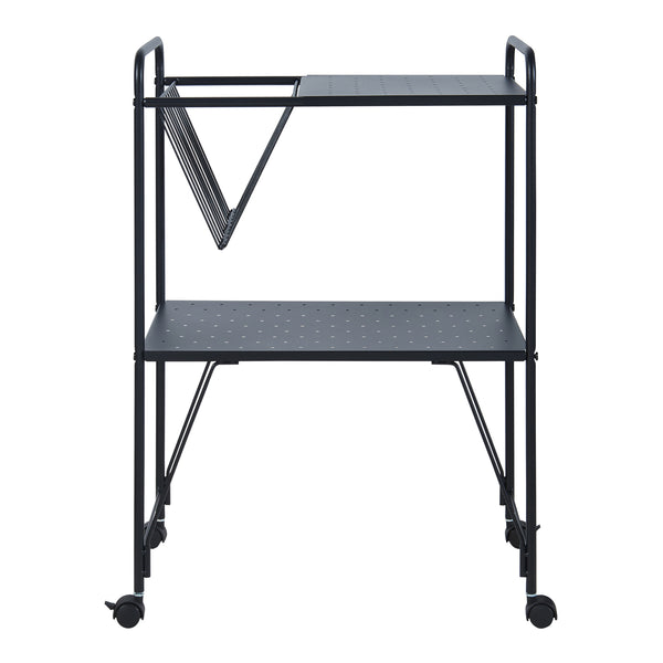 Carucior servire la masa Austrheim 73x50x33cm otel negru [en.casa]
