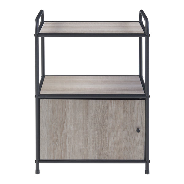 Masuta cu dulap Gulen 60x43 x33cm negru/efect lemn stejar [en.casa]