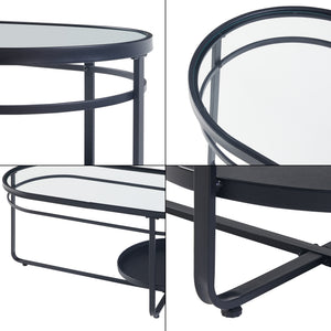 Masuta cafea Kumla 90x42,5x46cm negru [en.casa]
