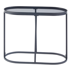 Masuta Luleå 55x27,5x45cm negru [en.casa]