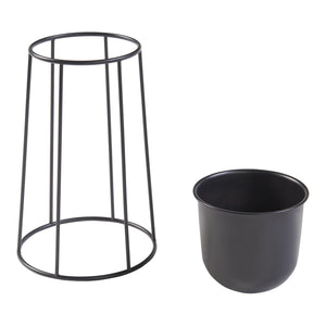 Set 2 buc suport plante marimi diferite Nesseby metal negru [en.casa]