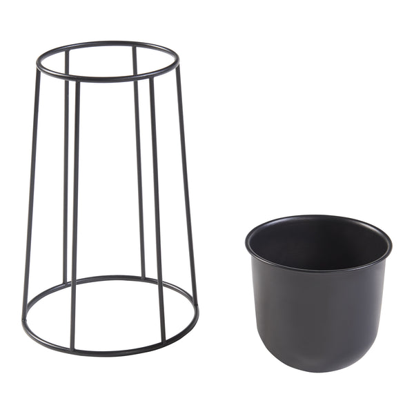 Set 2 buc suport plante marimi diferite Nesseby metal negru [en.casa]