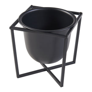 Set 2 buc suport plante masuri diferite Nordmaling metal negru [en.casa]