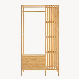 Suport haine Varanger 185x100x45cm bambus natur [en.casa]