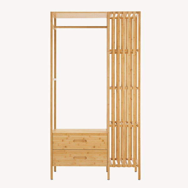 Suport haine Varanger 185x100x45cm bambus natur [en.casa]
