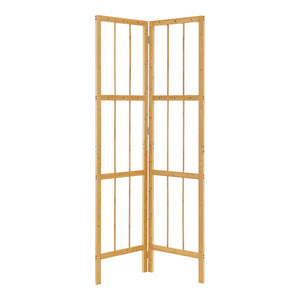 Cuier pliabil tip panou de colt Hyllestad 165,5x92x8cm bambus natur [en.casa]