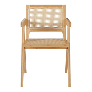 Scaun bucatarie Asikkala 79x50x50cm 120kg bambus plastic natur [en.casa]