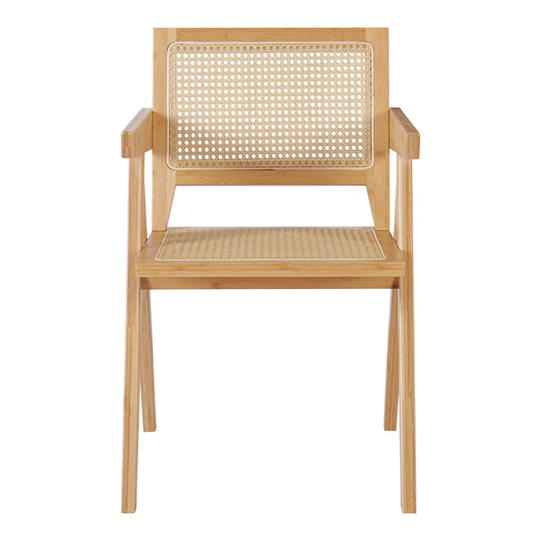 Scaun bucatarie Asikkala 79x50x50cm 120kg bambus plastic natur [en.casa]
