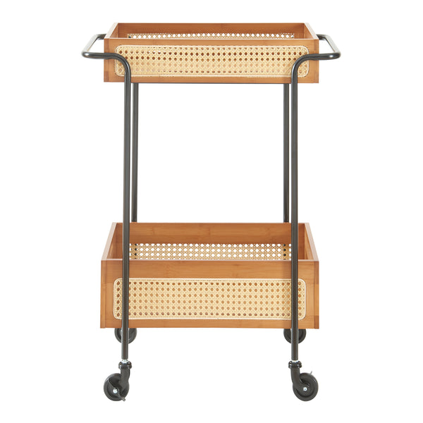 Carucior servire la masa Tervola 80,5x61x39cm metal negru [en.casa]