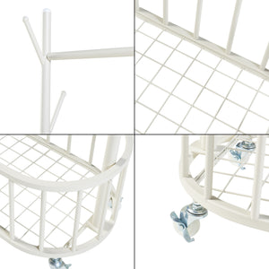 Suport haine mobil Risør 175x60x32cm alb [en.casa]
