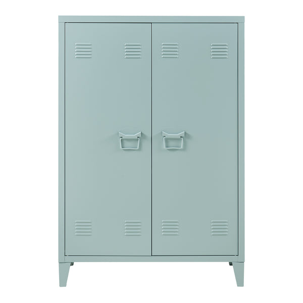 Dulap metalic Oripaa 110x75x33cm gri-albastru [en.casa]