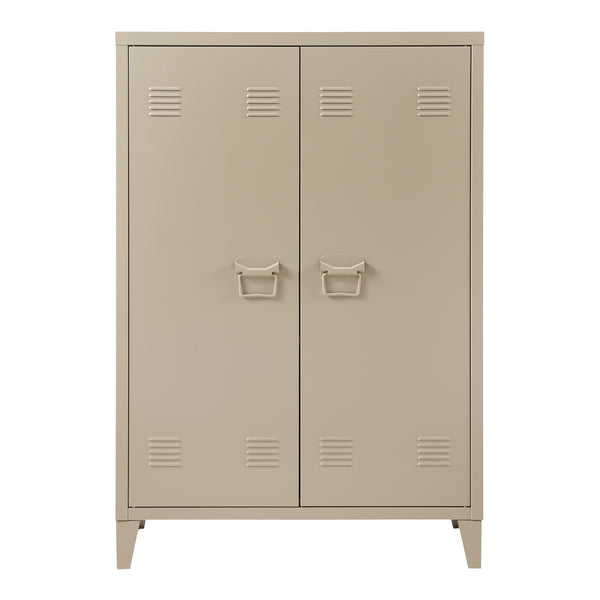 Dulap metalic Oripaa 110x75x33cm camel [en.casa]