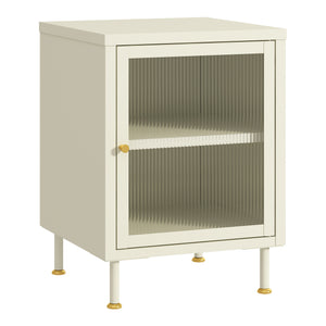 Dulap metalic Lindau 56x40x40 cm crem deschis [en.casa]
