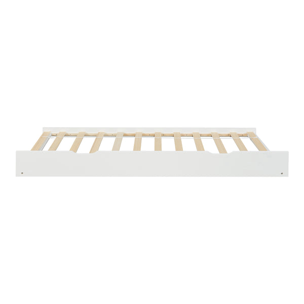 Pat mobil pe roti Ydre 197x94x22cm 120kg brad alb [en.casa]