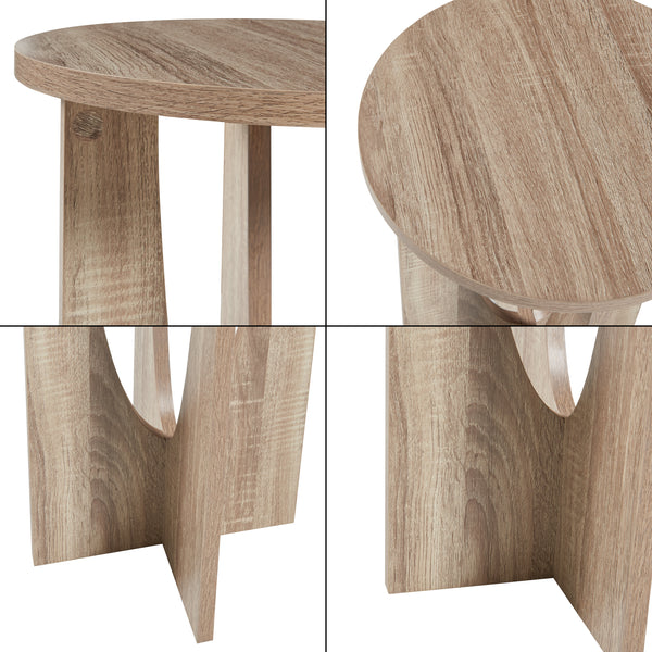 Masuta Rindal 38x56,5cm PAL efect lemn stejar [en.casa]