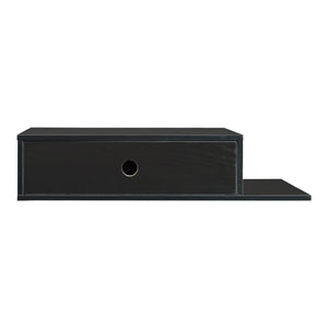 Raft perete Stor 65x30x15 cm PAL negru [en.casa]
