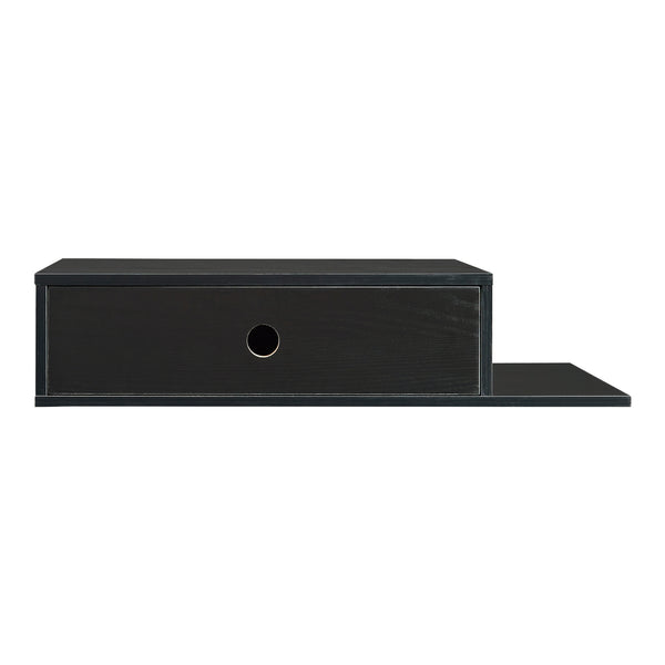 Raft perete Stor 65x30x15 cm PAL negru [en.casa]