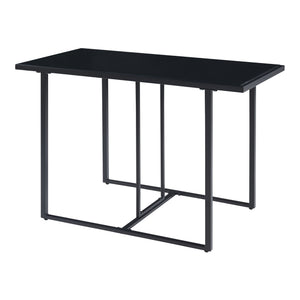 Set masa si 2 scaune gradina Accadia otel sticla negru maro gri [casa.pro]