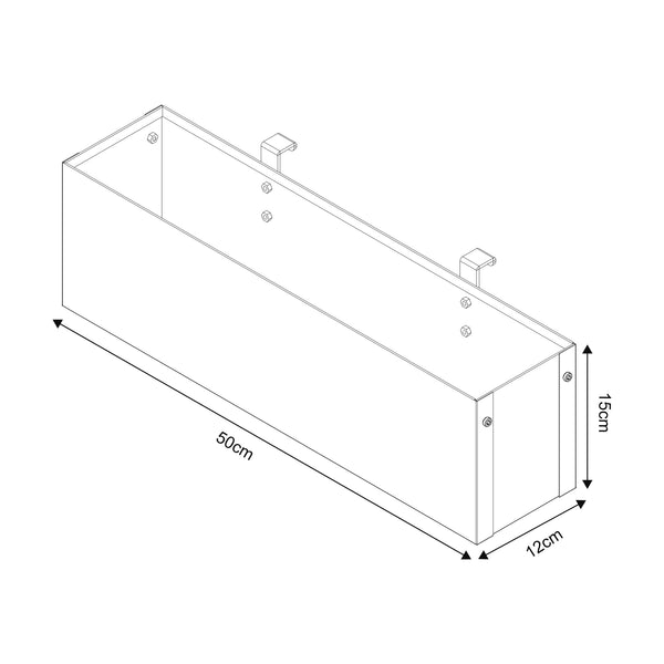 Jardiniera Achtkarspelen 50x12x15cm antracit [en.casa]